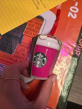 Starbucks ceramic ornament pink nwt
